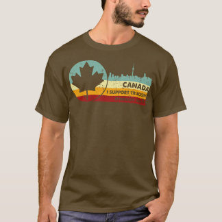 T-shirt Retro Vintage I Support Truckers Freedom Convoy 20