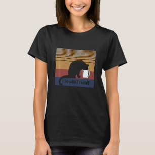 T-shirt Retro Vintage Je fais ce que je veux drôle Chat no