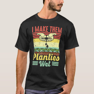 T-shirt Retro Vintage Je Les Rends Planties Plante Humide 