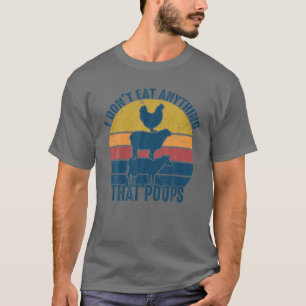 T-shirt Retro Vintage Je ne mange rien qui bouffe -Fun