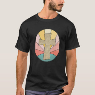 T-shirt Retro Vintage Jésus Croix Chrétien Je crois Chri