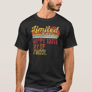 T-shirt Rétro Vintage Joyeux 100ème Jour D'École Enseignan