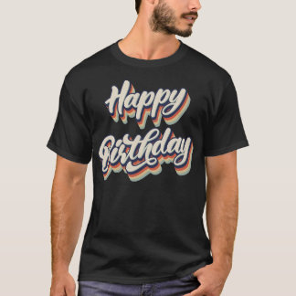 T-shirt Retro Vintage Joyeux anniversaire