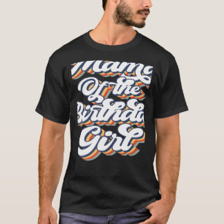 T-shirt Retro Vintage maman de la fille d'anniversaire cor