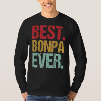 T-shirt Retro Vintage Meilleur Bonpa Ever Nouveau Papa Vie