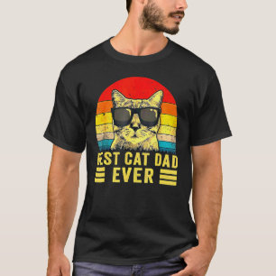 T-shirt Retro Vintage Meilleur Chat Papa Jamais Bump Ajust