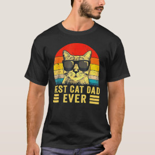 T-shirt Retro Vintage Meilleur Chat Papa Jamais Bump Ajust