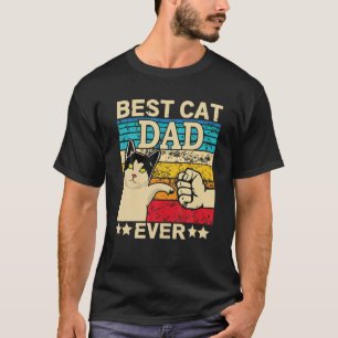 T-shirt Retro Vintage Meilleur Chat Papa Jamais Tee Chat P