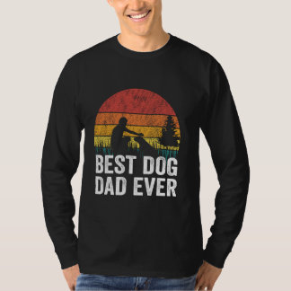 T-shirt rétro vintage Meilleur Chien Papa Jamais amusant A