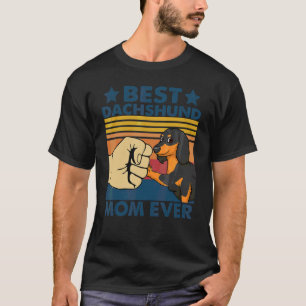 T-shirt Retro Vintage Meilleur Dachshund Maman toujours ch