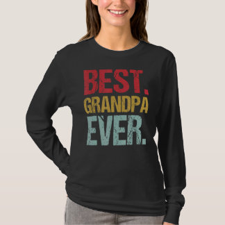T-shirt Retro Vintage Meilleur Grand-Père Jamais Nouveau P