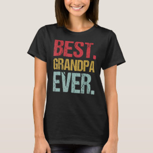 T-shirt Retro Vintage Meilleur Grand-Père Jamais Nouveau P