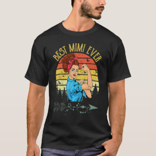 T-shirt Retro Vintage Meilleur Mimi Jamais Mimi Fête des M