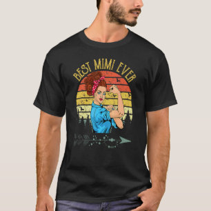 T-shirt Retro Vintage Meilleur Mimi Jamais Mimi Fête des M