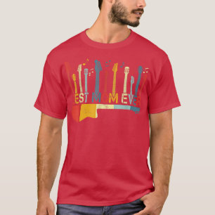 T-shirt Retro Vintage Meilleure Maman Ever Guitariste