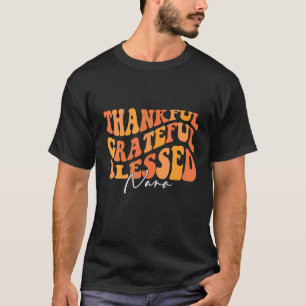T-shirt Rétro Vintage Merci béni Nana Automne Thanksg