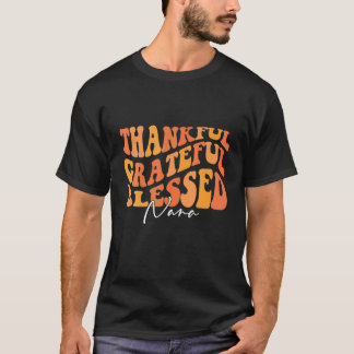 T-shirt Rétro Vintage Merci béni Nana Automne Thanksg