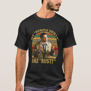 T-shirt Retro Vintage Mes compétences humaines sont rugueu