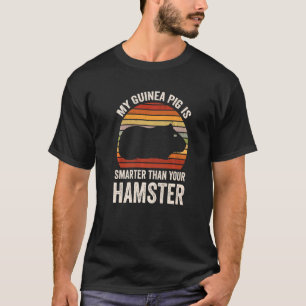 T-shirt Retro Vintage Mon Cochon De Guinée Est Plus Intell