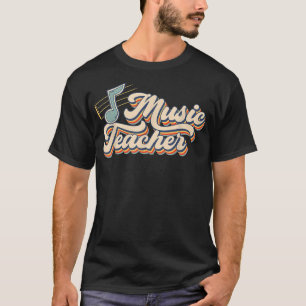 T-shirt Retro Vintage Music Teacher Life First Day Back To