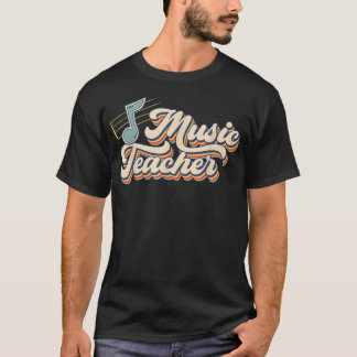 T-shirt Retro Vintage Music Teacher Life First Day Back To