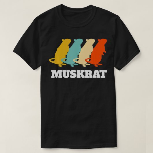 T-shirt Retro Vintage Muskrat (Design devant)