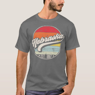 T-shirt Retro Vintage Nebraska Design Est