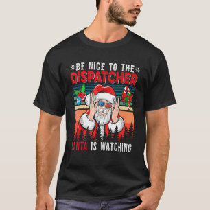 T-shirt Retro vintage Nice Au Dispatcher Père Noël Est Ce