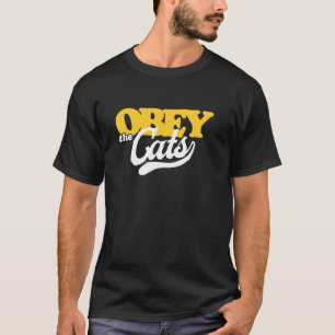 T-shirt Rétro Vintage Obéir Aux Chats Drôle Sarcastique en