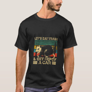 T-shirt Retro Vintage Opossum Mangeons des ordures et obte