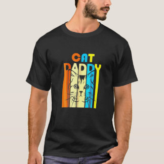 T-shirt Rétro Vintage Papa Chat Fête des Pères