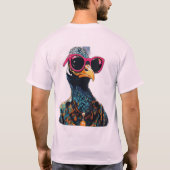 T-Shirt Retro vintage Peacock Conception : Sunset  (Dos)