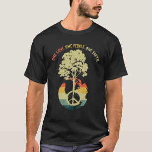 T-shirt Retro Vintage People Planet Save World, Jour des t