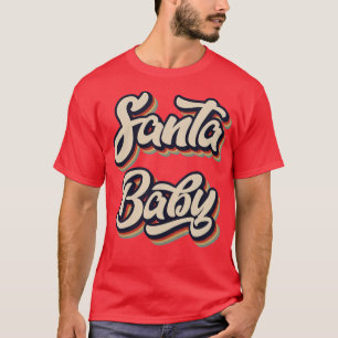 T-shirt Retro Vintage Père Noël Baby