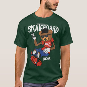 T-shirt Retro Vintage Père Noël Cruz Bear Skateboard Stree
