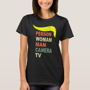 T-shirt Retro Vintage Personne Femme Homme Caméra Tv