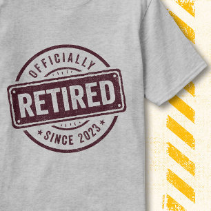 T-shirt Retro Vintage Retraite Officiellement Retraité 202