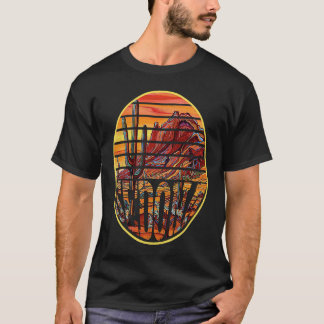 T-shirt Rétro Vintage Sedona Arizona Randonnée Coucher de