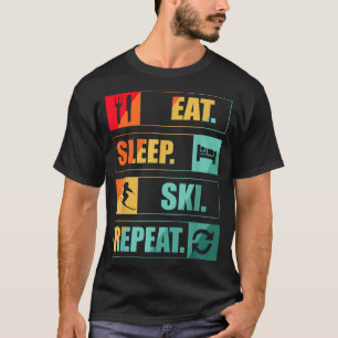 T-shirt Retro vintage ski neige