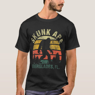 T-shirt Retro Vintage Skunk Ape Floride Everglades Bigfoot