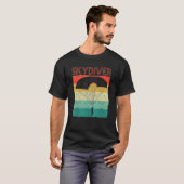 T-shirt Retro Vintage Skydiver Skydiving Lover Parachuting (Devant entier)