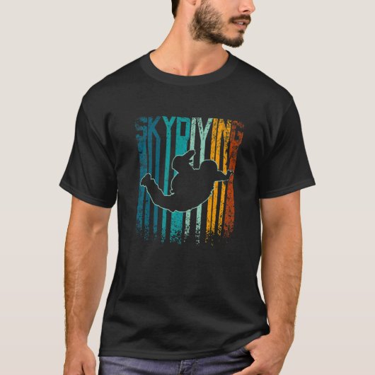 T-shirt Retro Vintage skydiving (Devant)