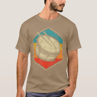 T-shirt Retro Vintage Snare Drum Marching Band Drumline Dr