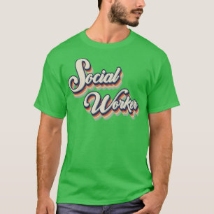 T-shirt Retro Vintage Social Worker