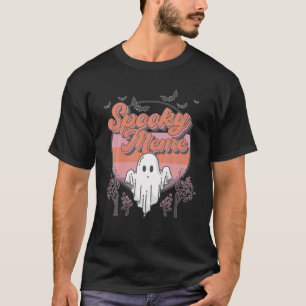 T-shirt Rétro Vintage Spooky Meme Ghost Skeleton Halloween