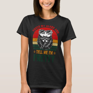 T-shirt Retro Vintage Touchez ma barbe et dites-moi que je