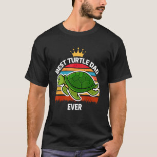 T-shirt Retro Vintage Turtle Papa Propriétaire Animaux Pèr