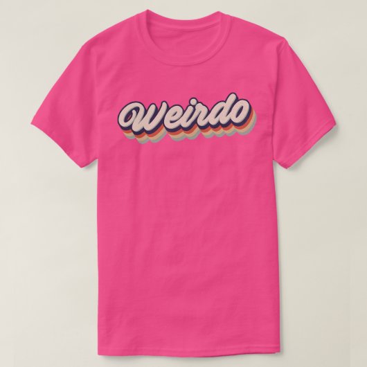 T-shirt Retro Vintage Weirdo (Design devant)
