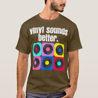 T-shirt Retro Vinyl Sounds Better Music 1980 80's Boombo V