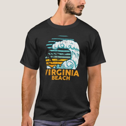 T-shirt Retro Virginia Beach - SUMMER SOUVENIR (Devant)